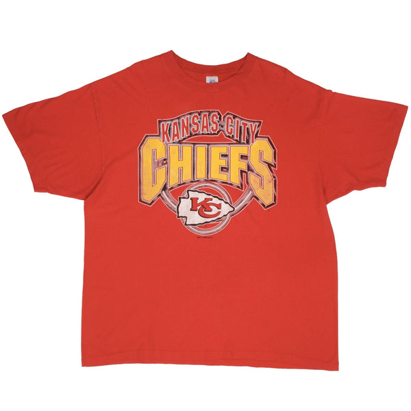 Vintage NFL Kansas City Chiefs 1996 Taylor Swift Tee Shirt Size 2XL Made In USA With Single Stitch Sleeves