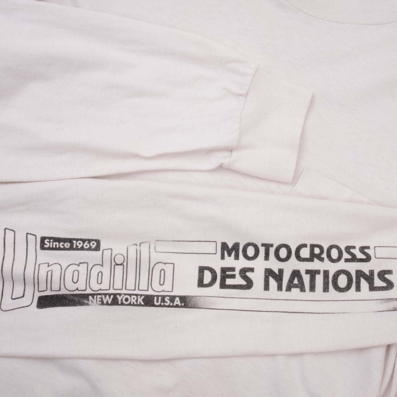 Vintage Motocross Des Nations Unadilla New York Long Sleeve Tee Shirt 1987 XL Made In USA