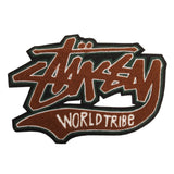 Vintage Stussy World Tribe Chenille Varsity Jacket Patch 1990S Burly Threads Graffiti Skate  Size 12in X 8in