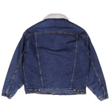 Vintage Levis Sherpa Trucker Denim Jacket Medium Wash Clean 1980s Size Large Made In USA