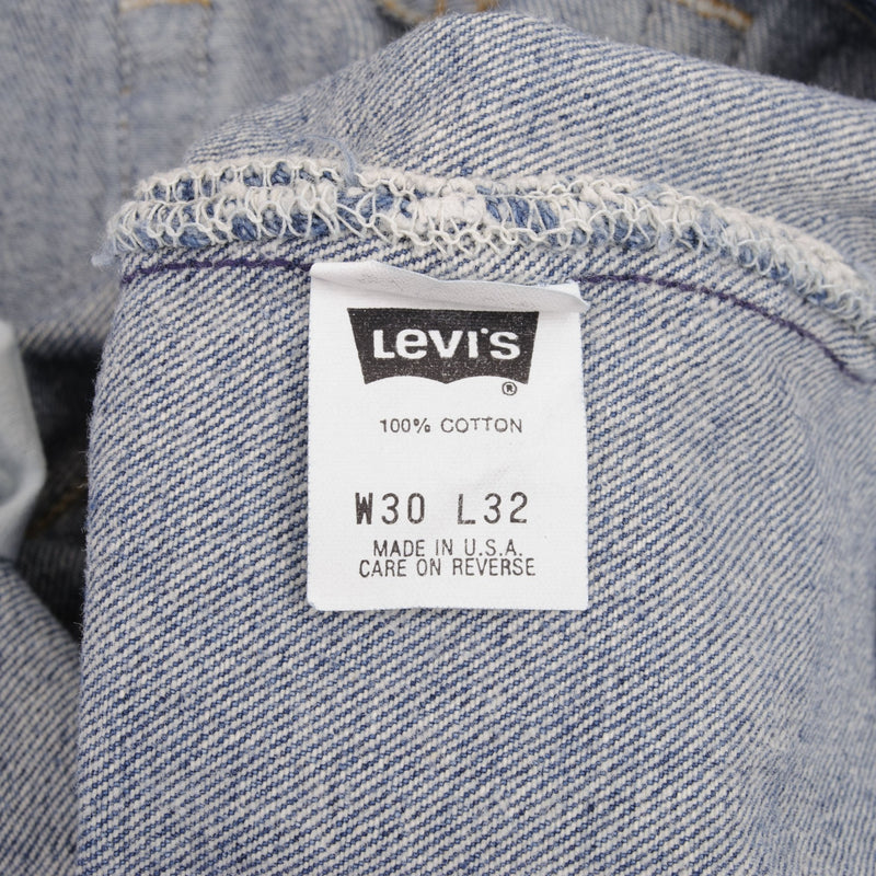 Vintage Levis 501 Preshrunk Jeans 1993 Size W30 L32 Made In Usa Deadstock With A Medium Wash  Size On Tag 30X32  Back Button #520