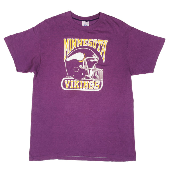 CAMISETA VINTAGE DE LA NFL DE LOS MINNESOTA VIKINGS DE PRINCIPIOS DE LA DÉCADA DE 1990, TALLA MEDIANA, FABRICADA EN EE. UU.