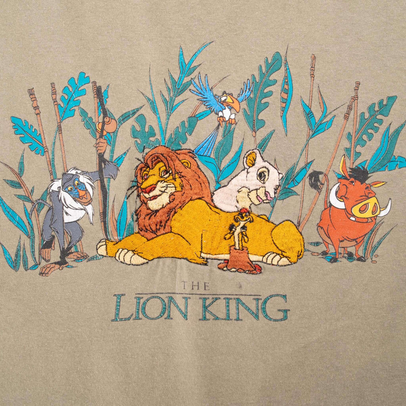 Vintage Disney The Lion King Embroidered Tee Shirt 1990S Size Large