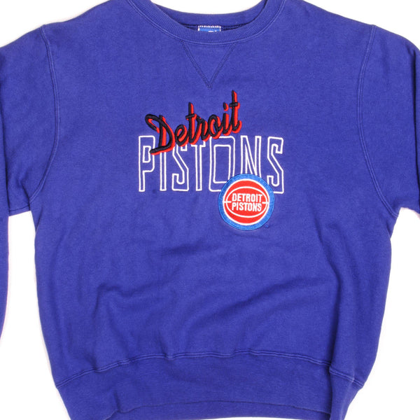 SUDADERA VINTAGE DE LOS DETROIT PISTONS DE LA NBA, CAMPEÓN, 1981-PRINCIPIOS DE LA DÉCADA DE 1990, TALLA GRANDE, FABRICADA EN EE. UU.