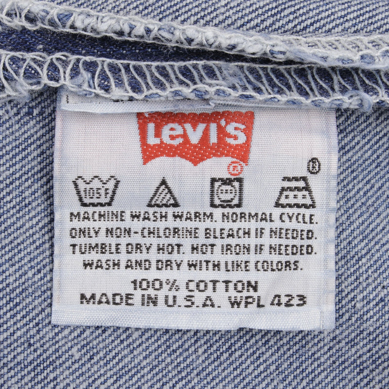 Vintage Levis 501 Indigo Jeans 1990S Size 33X30 W33 L30 Made In Usa With A Medium Wash  Size on Tag 33X30  Back Button #524A