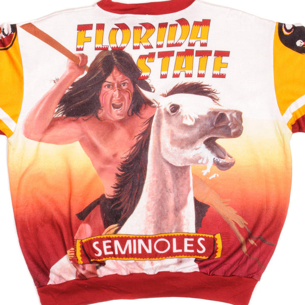 SUDADERA VINTAGE DE LOS FLORIDA STATE SEMINOLES TALLA XL FABRICADA EN EE. UU. AÑOS 90