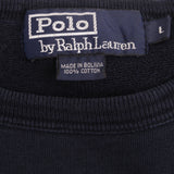 Vintage Ralph Lauren Navy Blue 1990S Classic Crewneck Sweatshirt Size Large