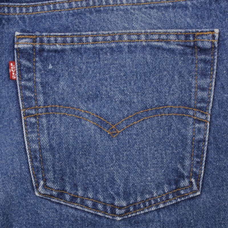 Beautiful Indigo Levis 501 Jeans 1980s Made in USA with Medium Wash.  Size on tag 36X36 Actual Size 36X34 Back Button #553