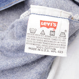 Beautiful Indigo Levis 501 Jeans Made in USA with Dark Blue Wash  Size on tag 36x32 actual size 34x29  Back Button #653