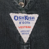 Vintage Osh Kosh B'osh Corduroy Vestbak Overall Size 3T Kids Talon Zipper Made In USA