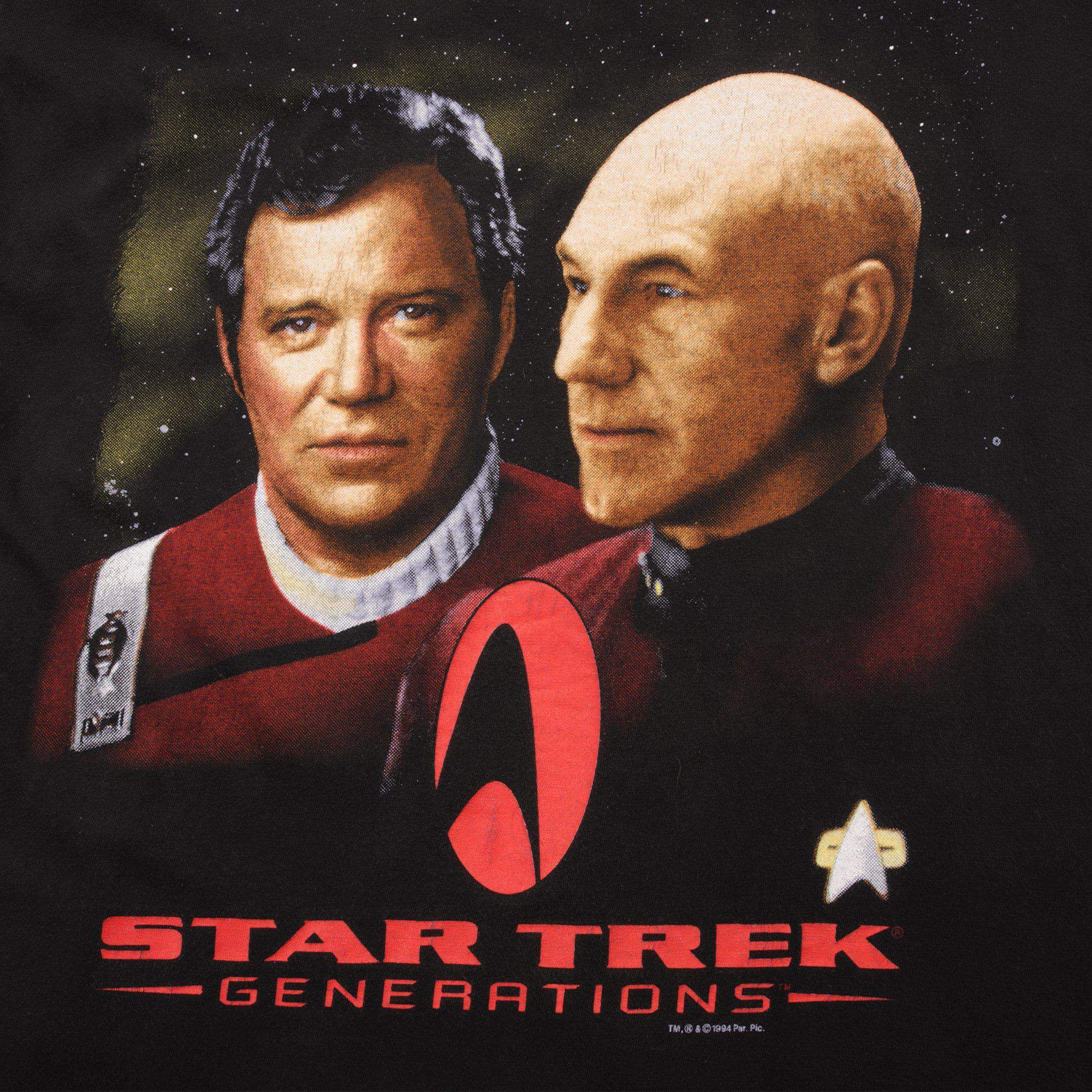 VINTAGE STAR TREK GENERATIONS TEE SHIRT 1994 SIZE LARGE MADE IN USA – Vintage  rare usa