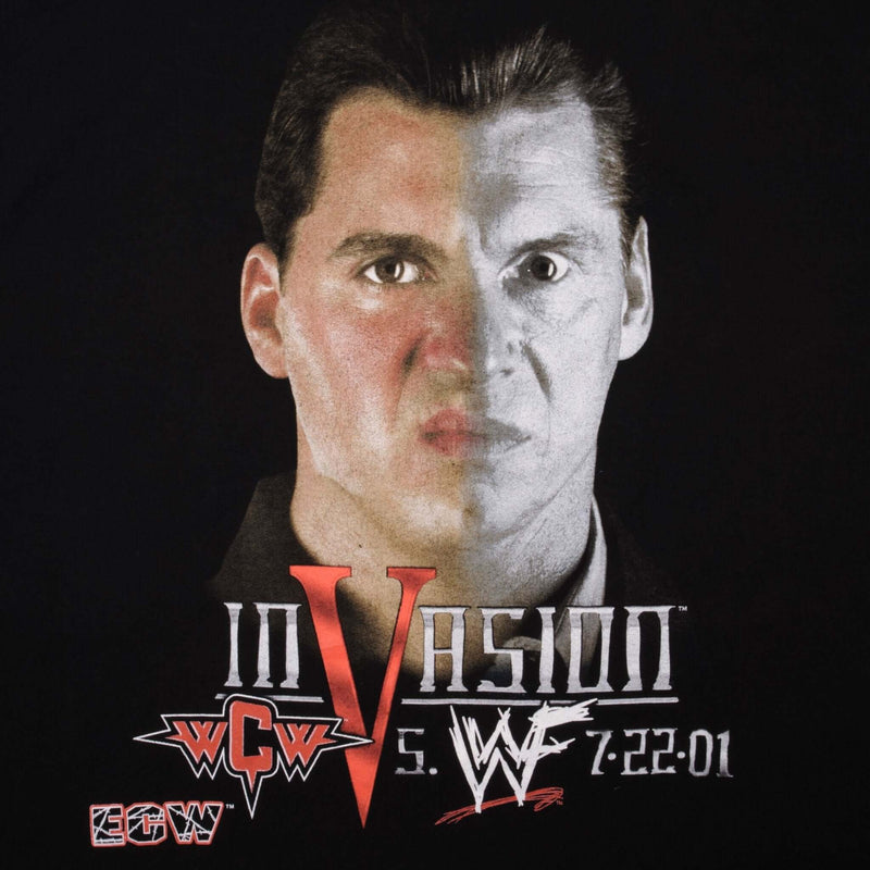 Vintage World Wrestling Federation WCW ECW July 22 2001 Shane and Vince Mcmahon Tee Shirt 2001 Size XL