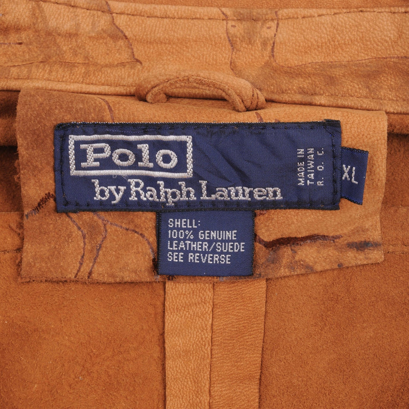 Vintage Polo Ralph Lauren Suede Jacket 1990S Size XL