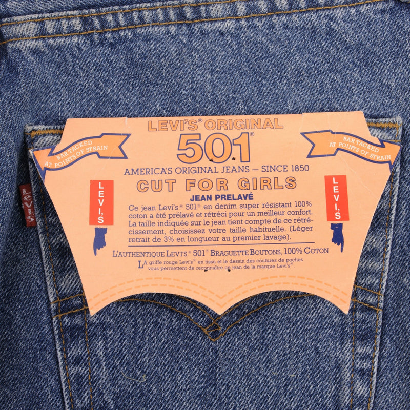 JEANS VINTAGE LEVIS 501 PARA MUJER, INDIGO, AÑOS 90, TALLA W30 L32, FABRICADO EN FRANCIA, EXISTENCIA MUERTA