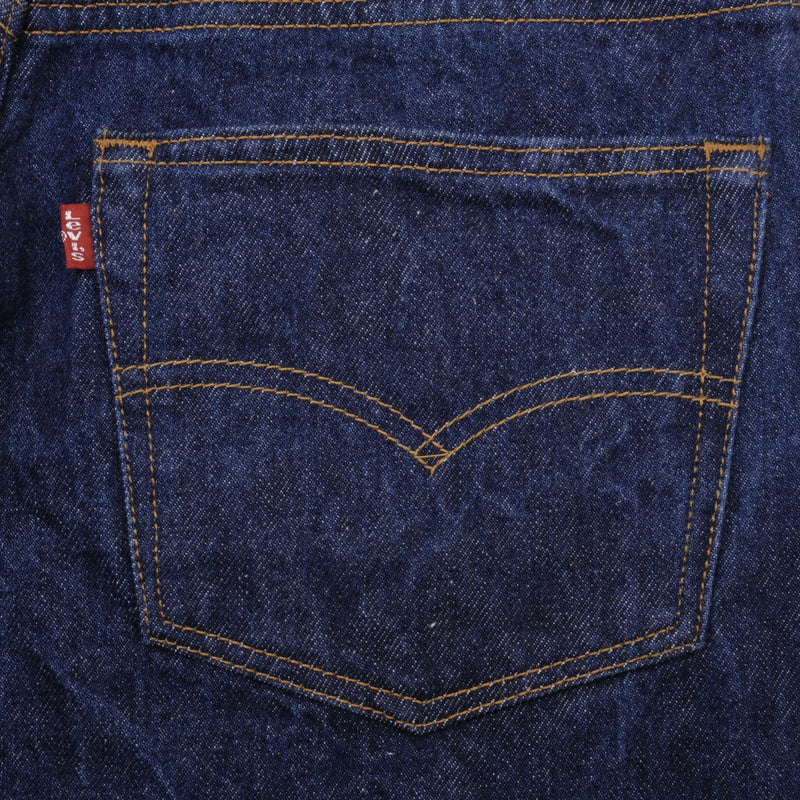 Beautiful Indigo Levis 501 1990S Jeans Made in USA with Dark Blue Wash  Size on tag 33x31 actual size 31x28 Back Button #555