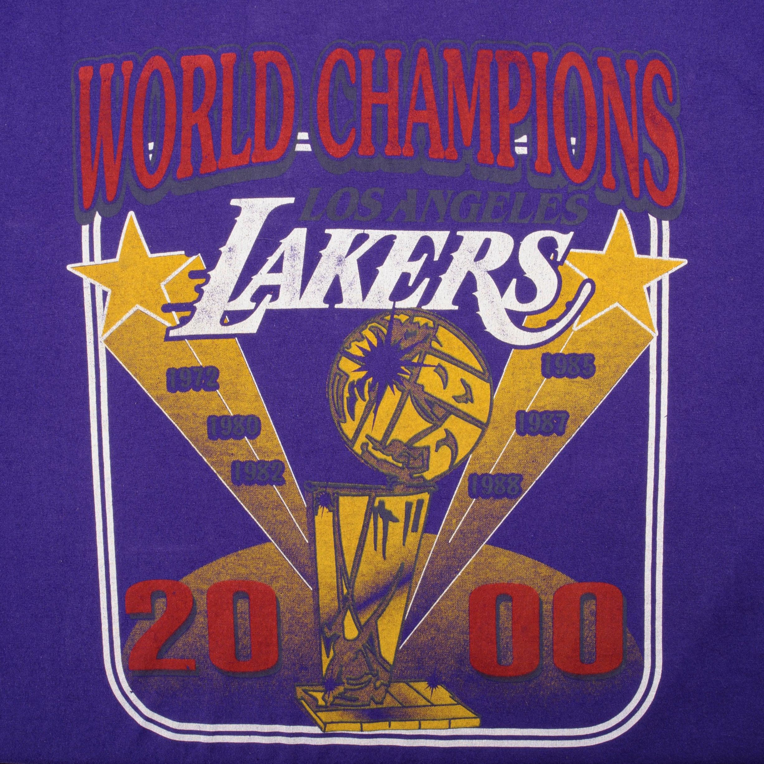 Y2K Los Angeles Lakers 2000 NBA Finals Champions t-shirt XXL - The