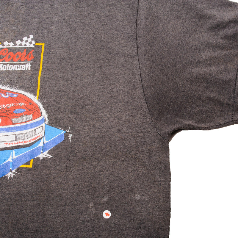 CAMISETA VINTAGE DE BILL ELLIOTT, CAMPEÓN DE LA COPA WINSTON DE NASCAR, 1988, L, FABRICADA EN EE. UU.