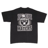 Vintage Nfl Los Angeles Raiders Mickey Mouse F*ck Haters Tee Shirt 1990S Size XL