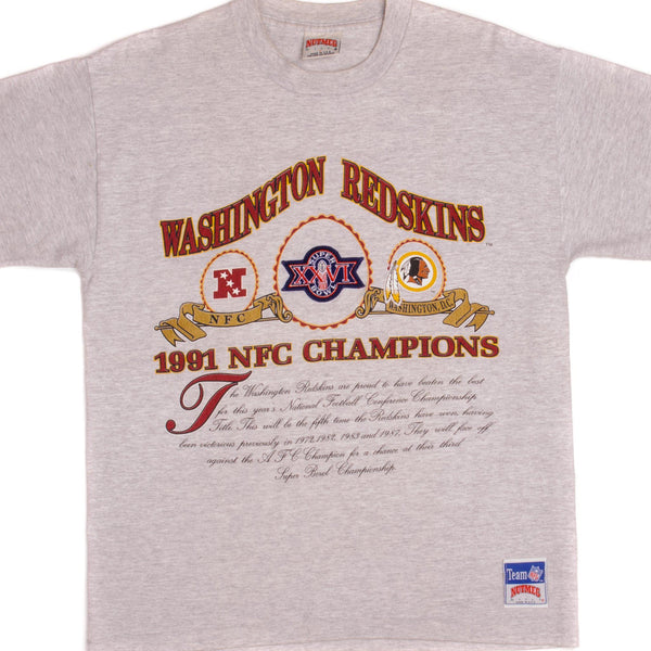 CAMISETA VINTAGE DE LA NFL WASHINGTON REDSKINS 1991 TALLA GRANDE FABRICADA EN EE. UU.