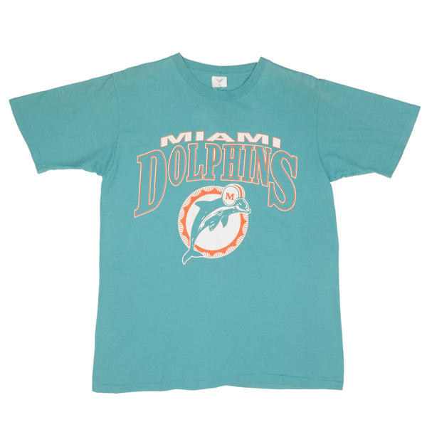 Vintage NFL Miami Dolphins 1990S Tee Shirt Size Large Made In Usa With Single Stitch Sleeves