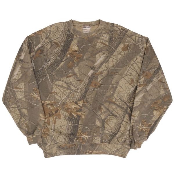 Vintage Hunting Realtree Hardwoods Camo Sweatshirt 1990S Size XL