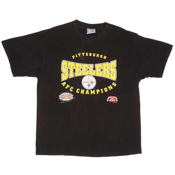 Vintage Nfl Pittsburgh Steelers Afc Champions 1995 Tee Shirt Size XL Made In USA