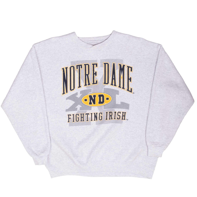 Vintage NCAA Notre Dame University Irish Sweatshirt 1990S Size Large