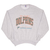 Vintage Nfl Miami Dolphins Embroidered 1990S Sweatshirt Size 2XL Made In Usa