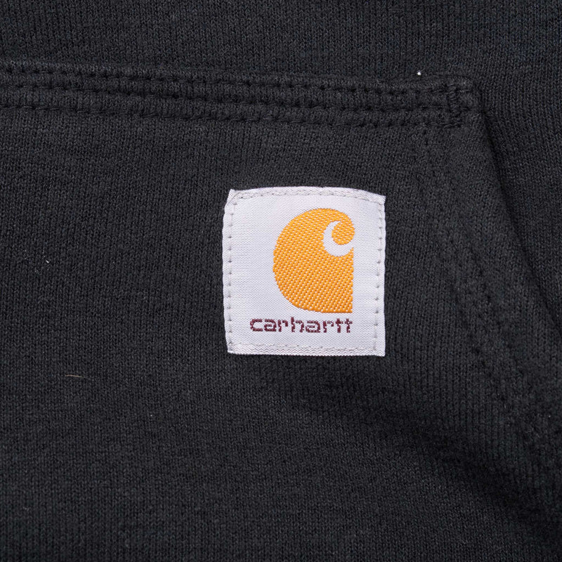 Vintage Carhartt Heavyweight Sherpa Lined Full Zip Black Hoodie Sweatshirt Size 3XL