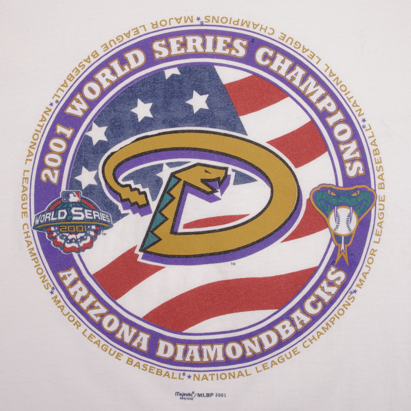 Vintage Mlb Arizona Diamondbacks World Champions 2001 Tee Shirt Size Medium