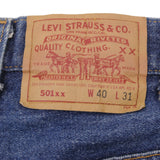 Beautiful Indigo Levis 501 Jeans 1980s Made in USA with Dark Wash  Size on tag 40X31 Actual Size 38X29 Back Button #552