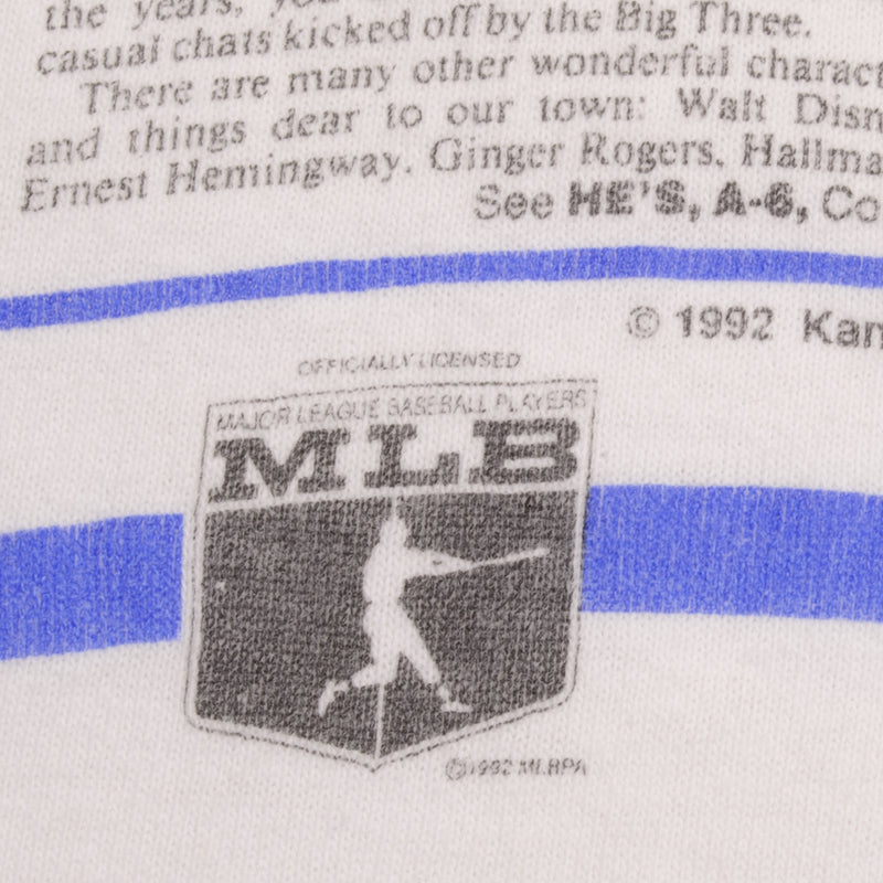 Vintage MLB Kansas City Royals 3000 George Brett 1992 Tee Shirt Size XL Made In USA With Single Stitch Sleeves