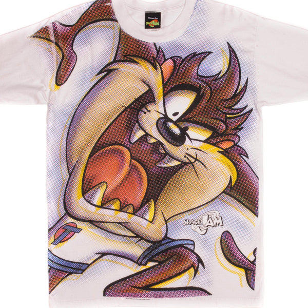 CAMISETA VINTAGE TAZ SPACE JAM 1996 TALLA GRANDE FABRICADA EN EE. UU.