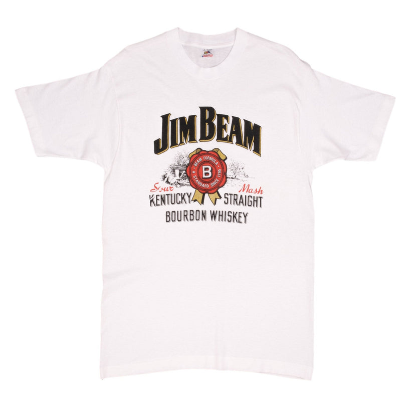 Vintage Jim Beam Bourbon Whiskey 1990S Tee Shirt Size Large Made In USA