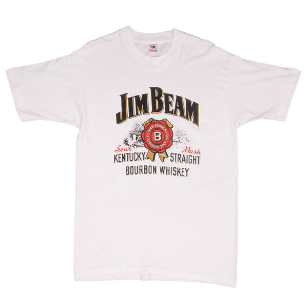 Vintage Jim Beam Bourbon Whiskey 1990S Tee Shirt Size Large Made In USA