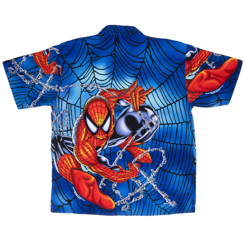 Vintage Marvel Spider Man 2000 All Over Print Hawaiian Shirt 2000 Size XL