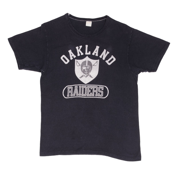 Vintage NFL Oakland Raiders Tee Shirt 1980S Size Medium Made In USA With Single Stitch Sleeves