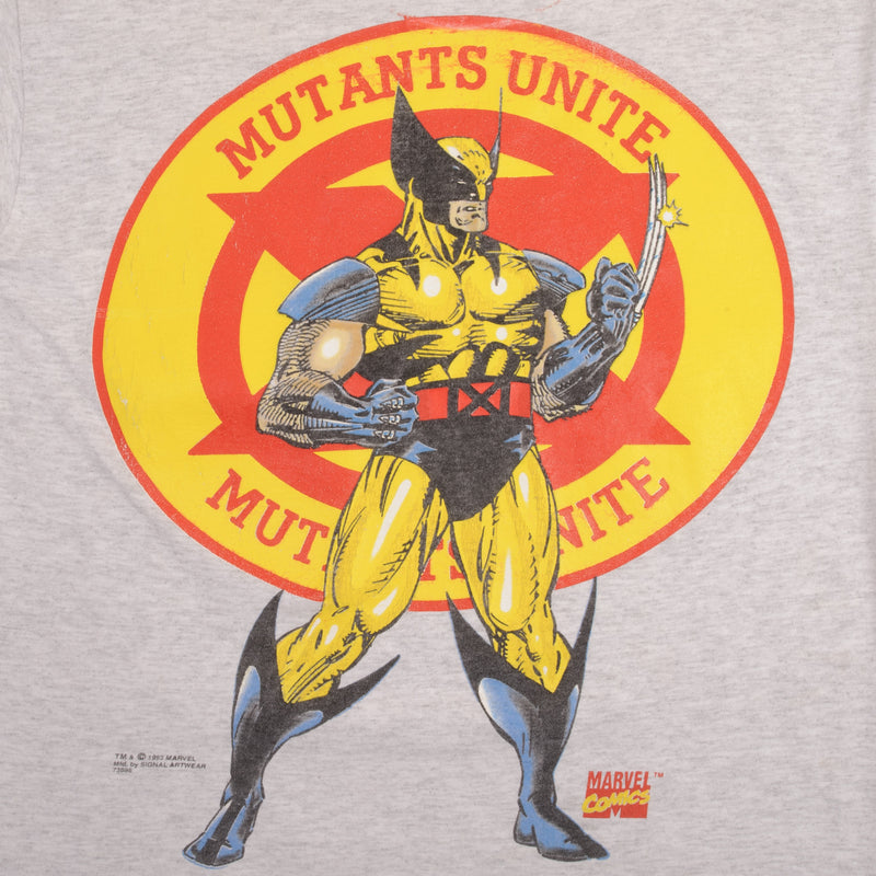 Vintage X-Men Mutants Unite Marvel Wolverine 1993 Tee Shirt Large Youth (14/16) Made In USA With Single Stitch Sleeves