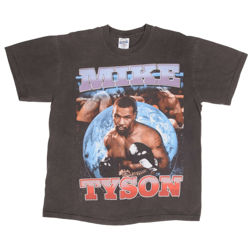 Bootleg Boxing Tee Shirt Mike Tyson If you can't Beat Then Bite Them Size Large Single Stitch