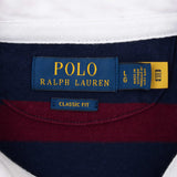 Polo Ralph Lauren Red And Blue Striped Rugby Polo Shirt Size Large