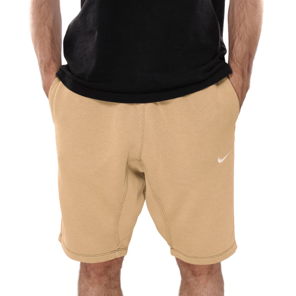 Vintage Nike Classic Swoosh Custom Made In The USA Sandstone Mid Length Shorts Available in Size Small, Medium, Large and XL. Up-cycled from Nike Joggers and Dye to a Sandstone color  Sizing: The Model is 5'7 wearing a Size Medium