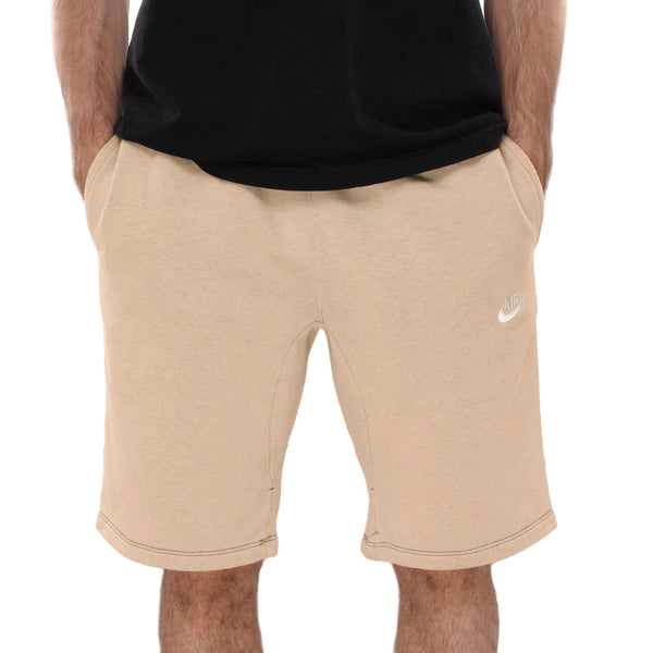 Vintage Nike Classic Swoosh Custom Made In The USA Sandstone Mid Length Shorts Available in Size Small, Medium, Large and XL. Up-cycled from Nike Joggers and Dye to a Pastel Sandstone color  Sizing: The Model is 5'7 wearing a Size Medium