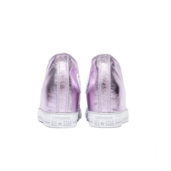 Deadstock Converse Chuck Taylor All Star Lux Metallic Mid Purple 556779C Size 6 Women With The Box