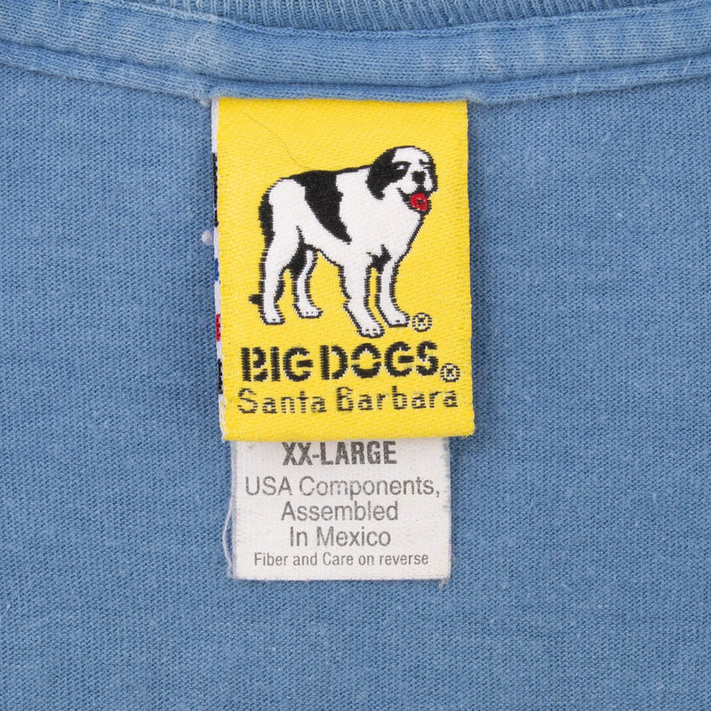 Vintage Big Dogs Attitude To Spare Blue Tee Shirt 2001 Size 2XL