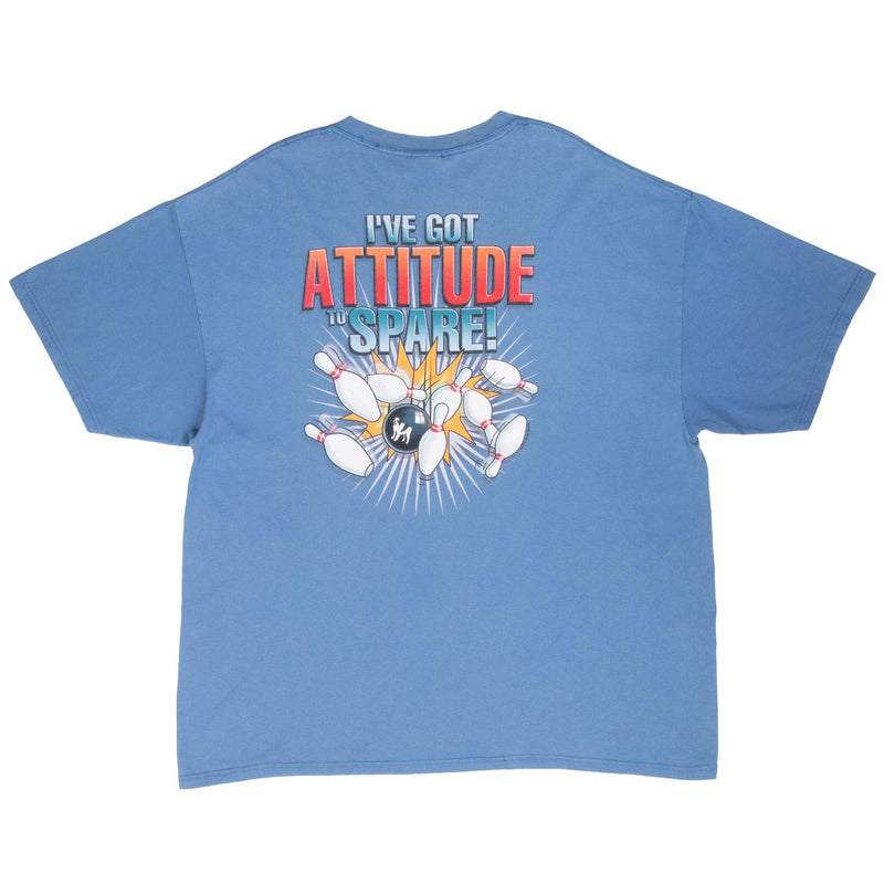 Vintage Big Dogs Attitude To Spare Blue Tee Shirt 2001 Size 2XL