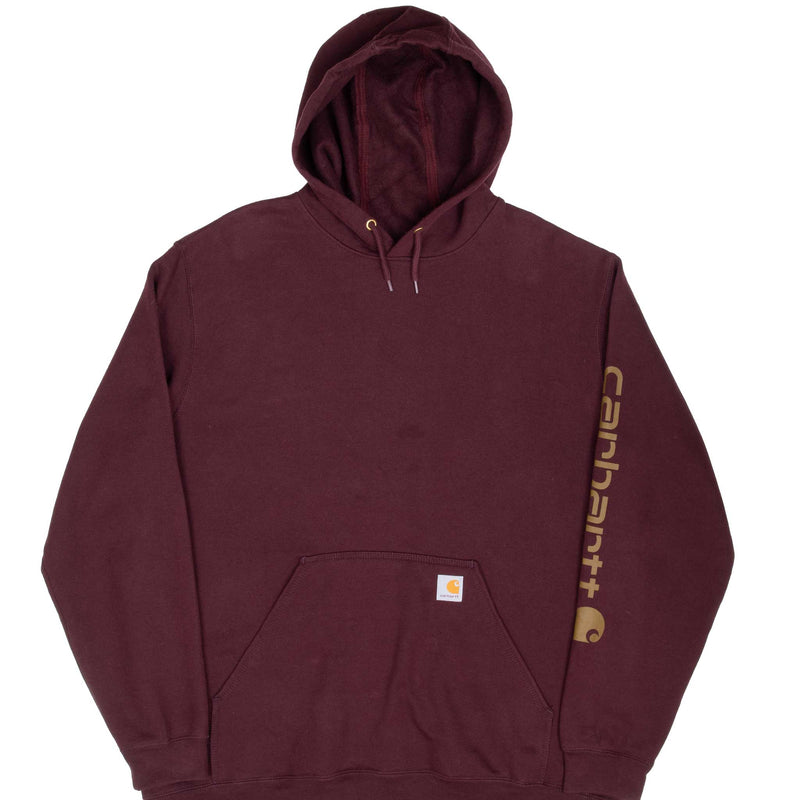 Vintage Carhartt Classic Burgundy Hoodie Sweatshirt Size XL