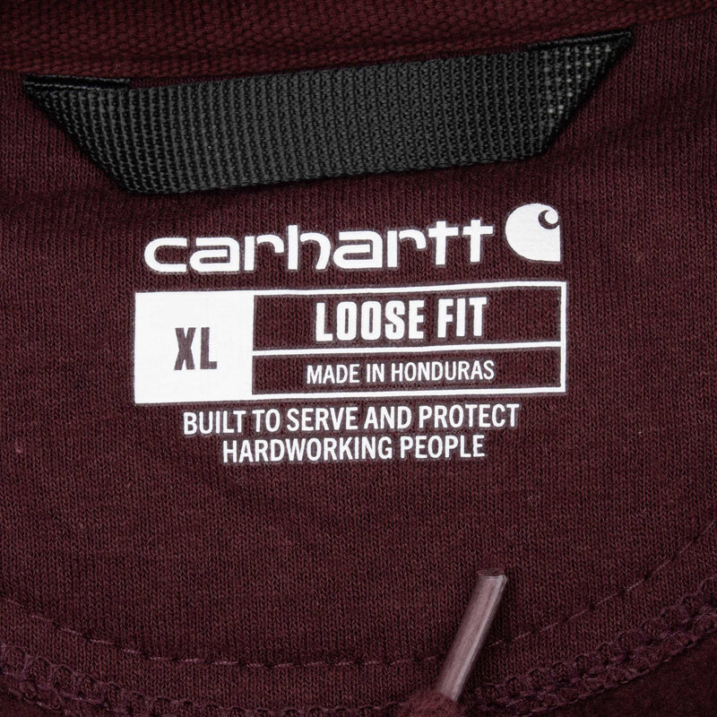 Vintage Carhartt Classic Burgundy Hoodie Sweatshirt Size XL