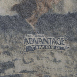 Vintage Hunting Advantage Timber Camo Long Sleeve Pocket Tee Shirt 1990S Size Large