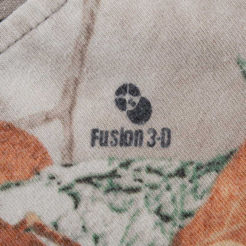 VINTAGE HUNTING FUSION 3D CAMO LONG SLEEVE POCKET TEE SHIRT MEDIUM