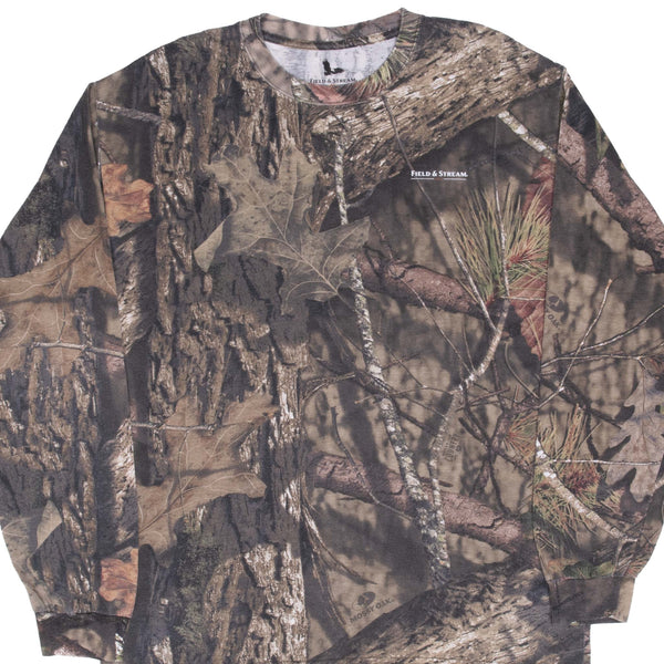 Vintage Hunting Mossy Oak Break Up Camo Long Sleeve Tee Shirt Size Large